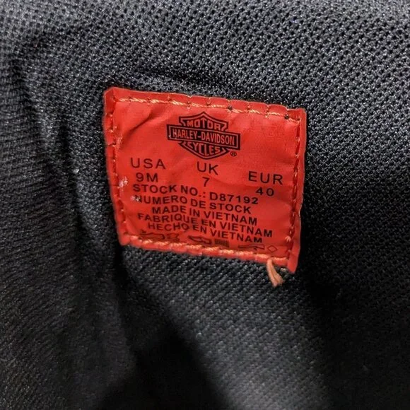 Harley-Davidson Black Knee-High Lace-Up Heeled Boots - Picture 5 of 12